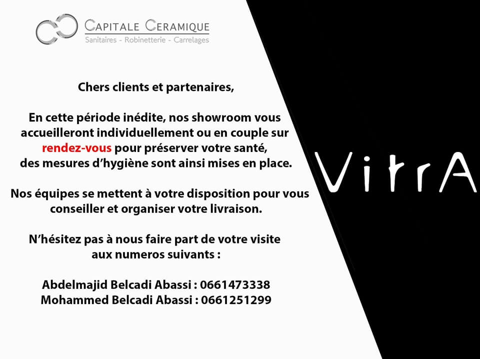 CAPITALE CERAMIQUE s'adapte à la crise sanitaire