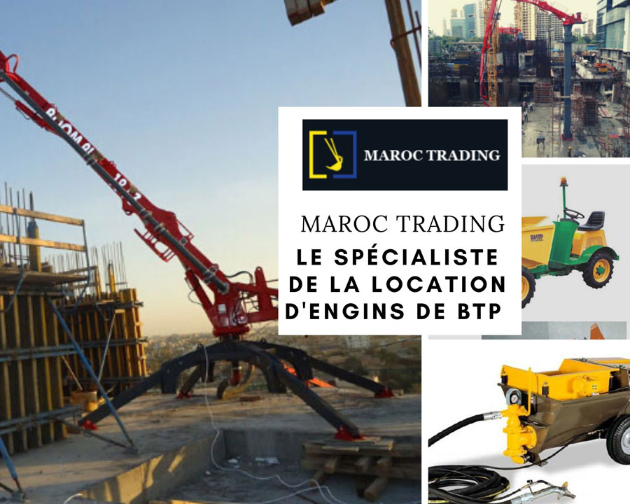 MAROC TRADING : pompes à béton et engins de BTP pour booster votre chantier !