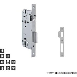 Serrure.Les serrures JNF sont conçues pour être utilisées dans des portes sujettes à un usage intensif.