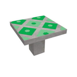 Table pique-nique carrée LAKHMISS 950x950H750